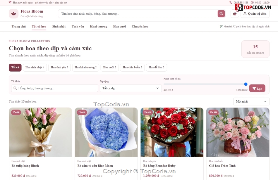 website,bán hoa,bán website